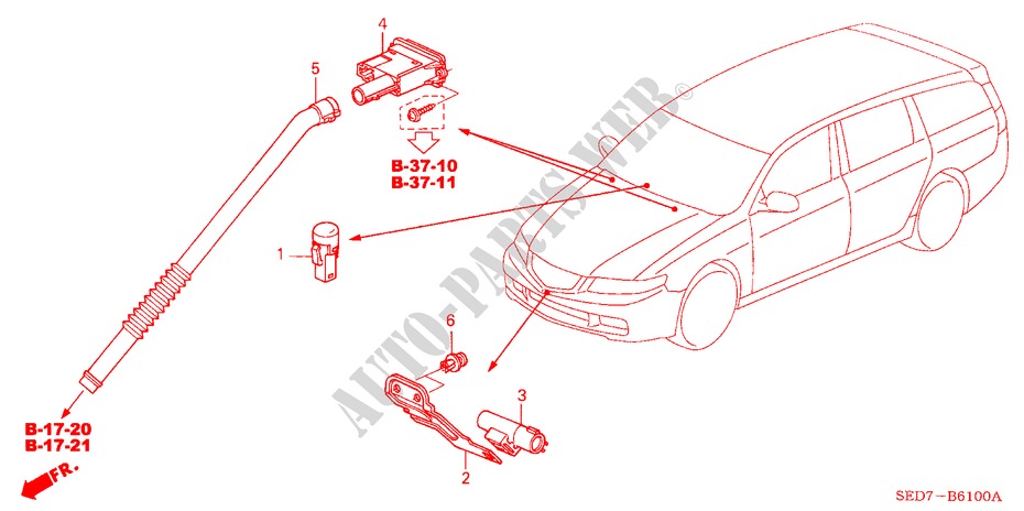 AIR CONDITIONER(SENSOR/AU TO AIR CON.) for Honda ACCORD TOURER 2.0 COMFORT 5 Doors 5 speed manual 2003
