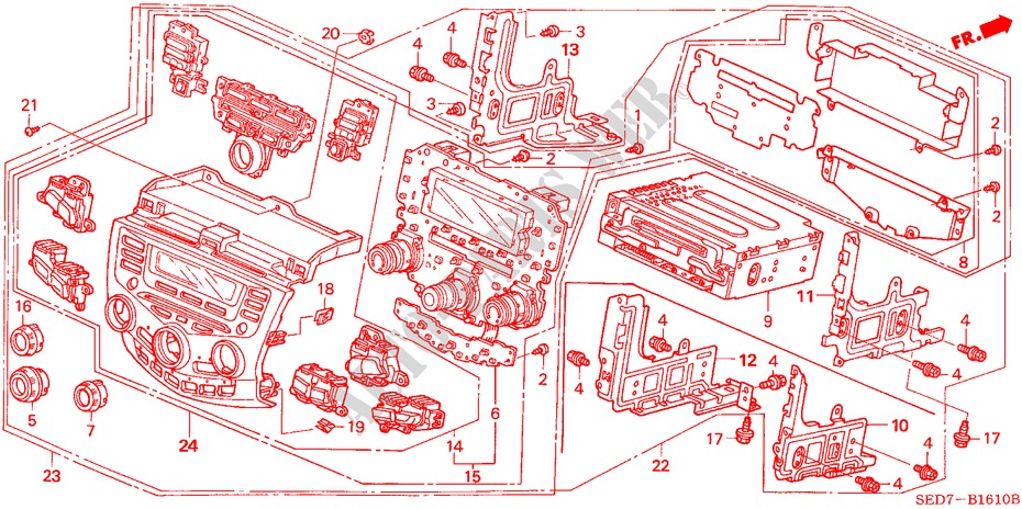 CENTER MODULE for Honda ACCORD TOURER 2.0 COMFORT 5 Doors 5 speed manual 2003