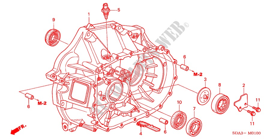 CLUTCH CASE for Honda ACCORD TOURER 2.0 COMFORT 5 Doors 5 speed manual 2003