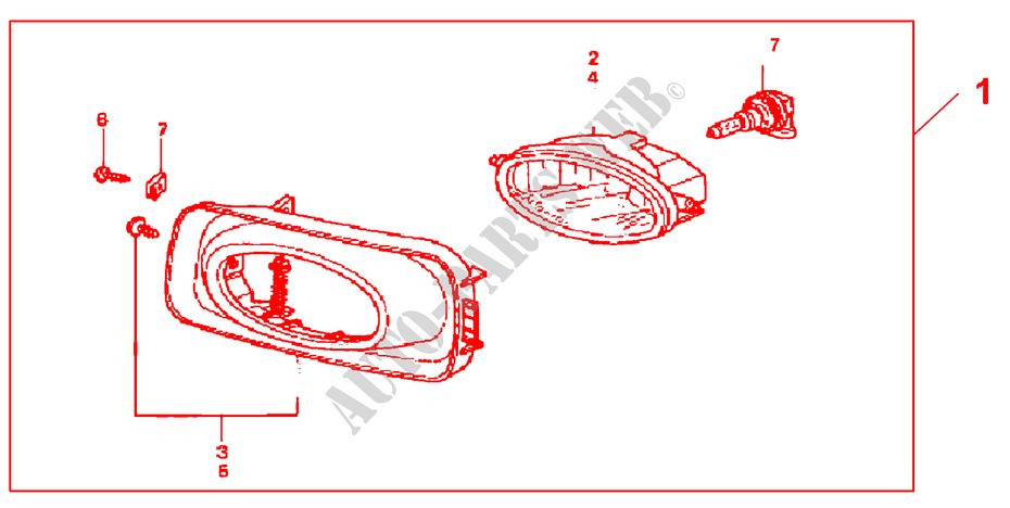 FOG LT ASSY for Honda ACCORD TOURER 2.0 COMFORT 5 Doors 5 speed manual 2003