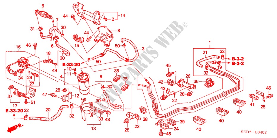FUEL PIPE/FUEL STRAINER (DIESEL) (LH) for Honda ACCORD TOURER 2.2 SPORT 5 Doors 5 speed manual 2004