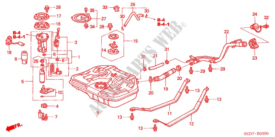 FUEL TANK for Honda ACCORD TOURER 2.0 COMFORT 5 Doors 5 speed manual 2004