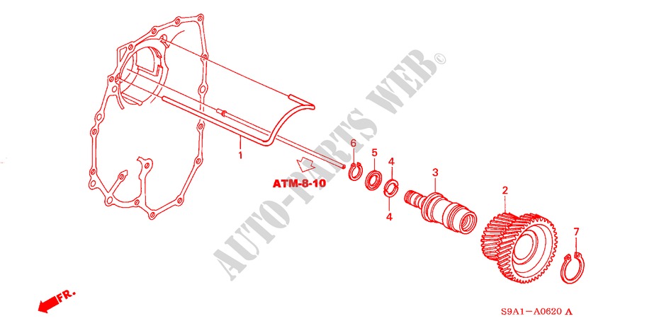 IDLE SHAFT for Honda ACCORD TOURER 2.0 COMFORT 5 Doors 5 speed automatic 2004