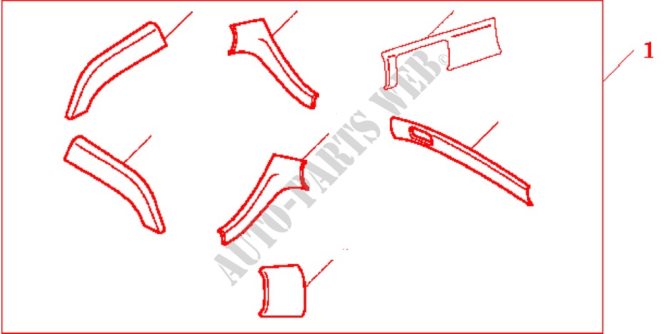 INT PANEL*NH487L* for Honda ACCORD TOURER 2.0 COMFORT 5 Doors 5 speed automatic 2004