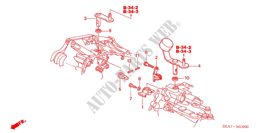 SHIFT ARM (DIESEL) for Honda ACCORD TOURER 2.2 EXECUTIVE 5 Doors 5 speed manual 2004