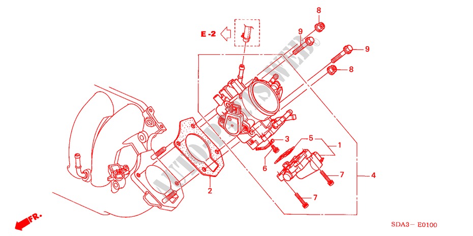 THROTTLE BODY (2.0L) for Honda ACCORD TOURER 2.0 COMFORT 5 Doors 5 speed manual 2003