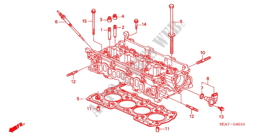 VALVE STEM SEAL/GLOW PLUG (DIESEL) for Honda ACCORD TOURER 2.2 EXECUTIVE 5 Doors 5 speed manual 2004