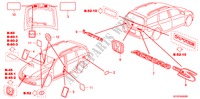 EMBLEMS/CAUTION LABELS for Honda ACCORD TOURER 2.2 SPORT 5 Doors 6 speed manual 2007