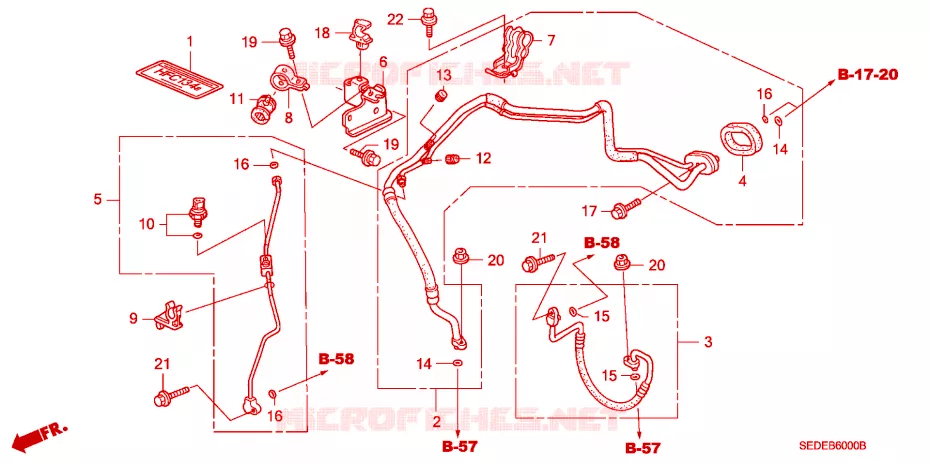 AIR CONDITIONER (HOSES/PI PES) (LH) Honda  ACCORD TOURER 2007 2.0 SPORT 5 speed automatic 