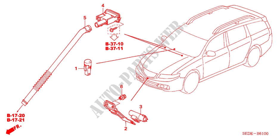 AIR CONDITIONER (SENSOR) for Honda ACCORD TOURER 2.2 SPORT 5 Doors 6 speed manual 2006