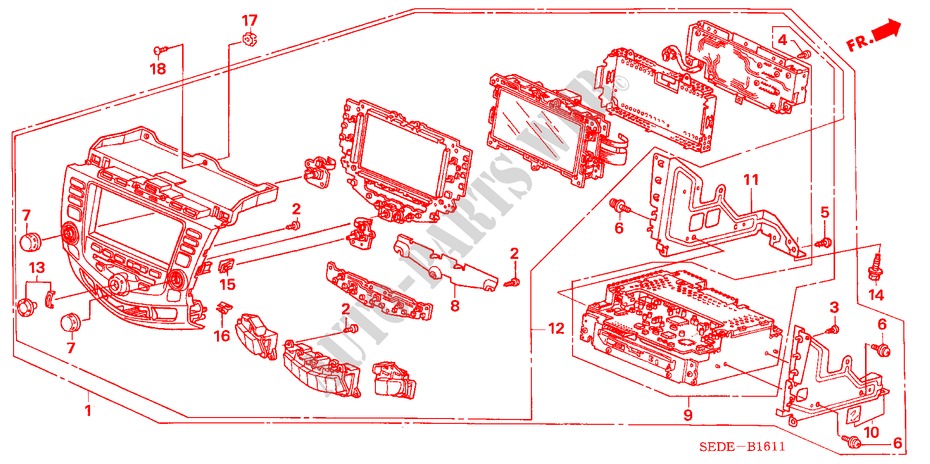CENTER MODULE (NAVI) for Honda ACCORD TOURER 2.4 TYPE S 5 Doors 6 speed manual 2007