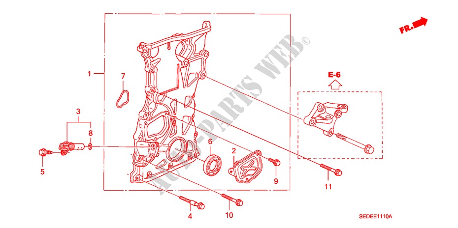 CHAIN CASE for Honda ACCORD TOURER 2.4 EXECUTIVE 5 Doors 6 speed manual 2006