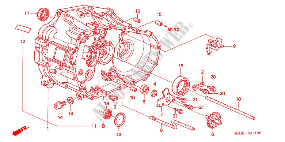 CLUTCH CASE (DIESEL) for Honda ACCORD TOURER 2.2 SPORT 5 Doors 6 speed manual 2007