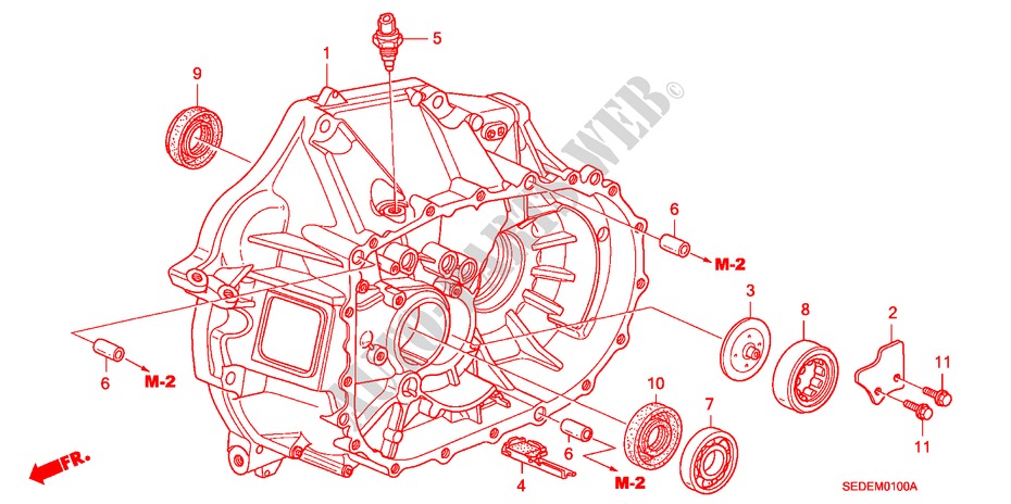 CLUTCH CASE for Honda ACCORD TOURER 2.0 COMFORT 5 Doors 5 speed manual 2006