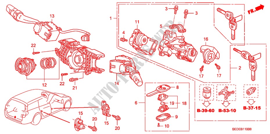 COMBINATION SWITCH (LH) for Honda ACCORD TOURER 2.0 COMFORT 5 Doors 5 speed manual 2008