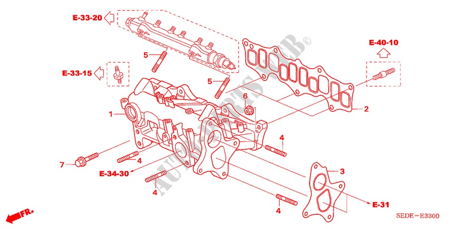 INTAKE MANIFOLD (DIESEL) for Honda ACCORD TOURER 2.2 EXECUTIVE 5 Doors 6 speed manual 2008
