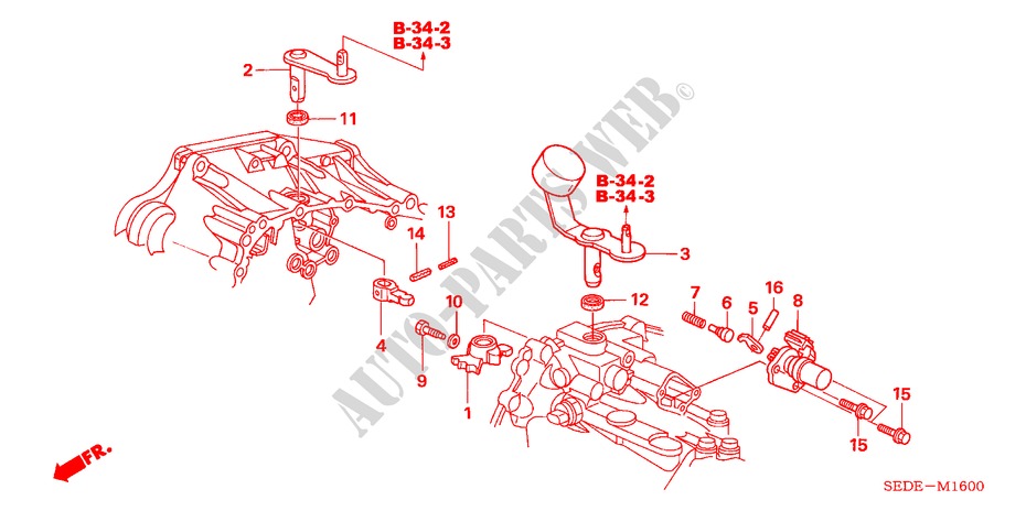 SHIFT ARM (DIESEL) for Honda ACCORD TOURER 2.2 EXECUTIVE 5 Doors 6 speed manual 2006
