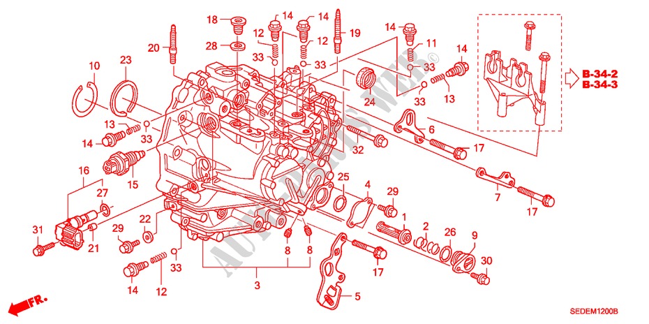 TRANSMISSION CASE (DIESEL) for Honda ACCORD TOURER 2.2 EXECUTIVE 5 Doors 6 speed manual 2008
