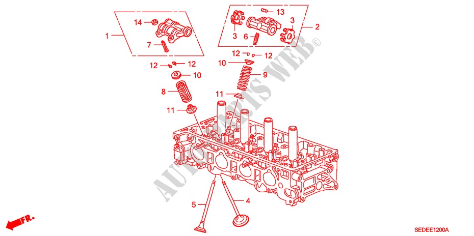 VALVE/ROCKER ARM (2.0L) for Honda ACCORD TOURER 2.0 COMFORT 5 Doors 5 speed manual 2007