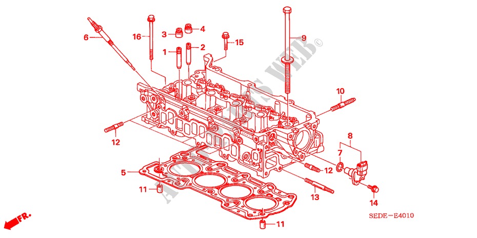 VALVE STEM SEAL/GLOW PLUG (DIESEL) for Honda ACCORD TOURER 2.2 EXECUTIVE 5 Doors 6 speed manual 2007
