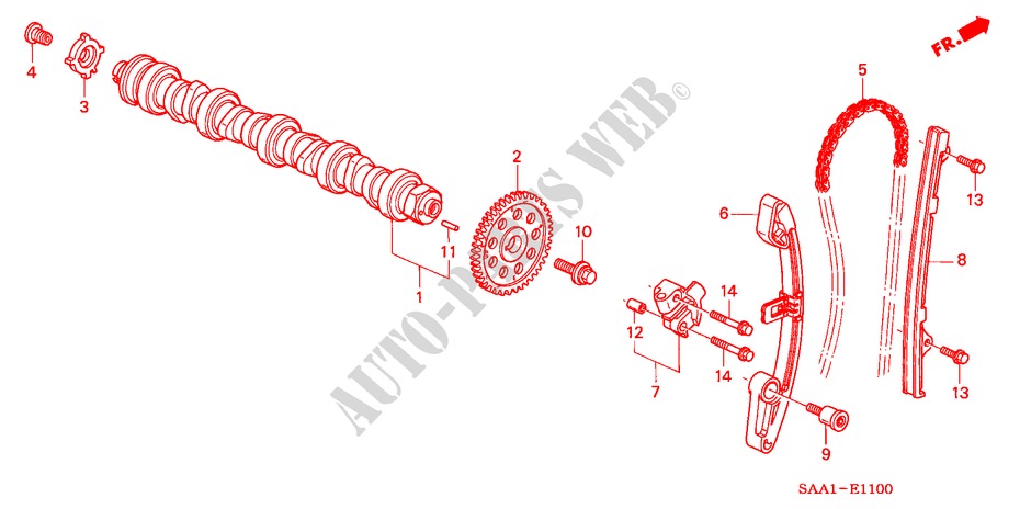 CAMSHAFT/CAM CHAIN for Honda CITY 1.4 ES CE 4 Doors full automatic 2006