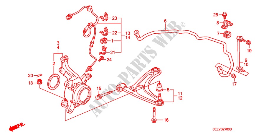 FRONT STABILIZER/FRONT LOWER ARM for Honda CITY EXI-G 4 Doors 5 speed manual 2007