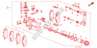 REAR BRAKE CALIPER (PGM FI) for Honda PRELUDE 2.0I-16 2 Doors 5 speed manual 1986