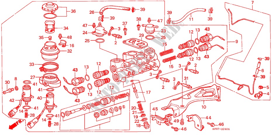 ABS MODULATOR for Honda PRELUDE EX 2 Doors 5 speed manual 1985