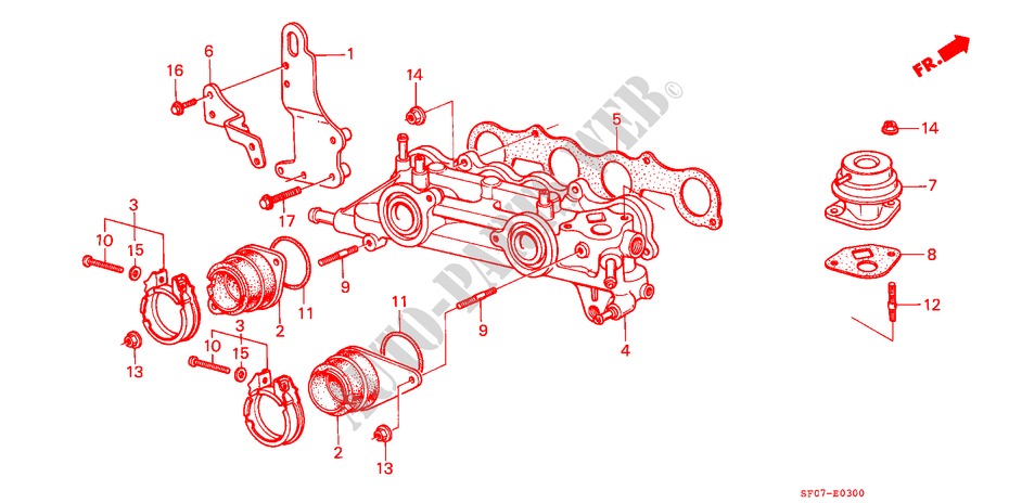 CARBURETOR INSULATOR/ INTAKE MANIFOLD for Honda PRELUDE EX 2 Doors 5 speed manual 1985