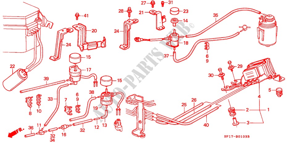 AIR JET CONTROL/TUBING for Honda PRELUDE 2.0I-16 2 Doors 5 speed manual 1988