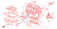 CYLINDER BLOCK/OIL PAN for Honda LEGEND COUPE V6 2 Doors 5 speed manual 1990