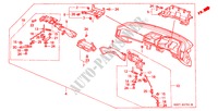 INSTRUMENT PANEL (RH) for Honda LEGEND COUPE V6 2.7I 2 Doors 5 speed manual 1989