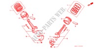 PISTON/CONNECTING ROD for Honda LEGEND COUPE V6 2.7I 2 Doors 4 speed automatic 1990