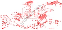 AIR CLEANER (PGM FI) (VTEC) for Honda CIVIC CRX 1.6I-VT 3 Doors 5 speed manual 1991