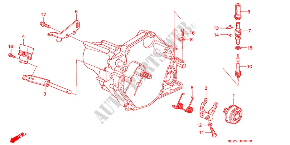 CLUTCH RELEASE for Honda CIVIC CRX 1.6I-16 3 Doors 5 speed manual 1990