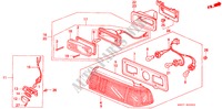 TAILLIGHT (1) for Honda CIVIC GL 3 Doors 5 speed manual 1989