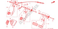 BRAKE PEDAL/CLUTCH PEDAL (RH) for Honda CIVIC GL 4 Doors 5 speed manual 1990