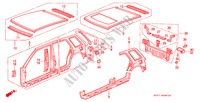 BODY STRUCTURE COMPONENTS (3) for Honda CIVIC SHUTTLE GL 5 Doors 5 speed manual 1991