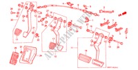BRAKE PEDAL/CLUTCH PEDAL (1) for Honda CIVIC SHUTTLE GL 5 Doors 5 speed manual 1991