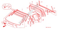 FRONT WINDSHIELD/ REAR WINDSHIELD for Honda CIVIC SHUTTLE GL 5 Doors 5 speed manual 1991