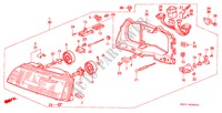 HEADLIGHT (1) for Honda CIVIC SHUTTLE GL 5 Doors 5 speed manual 1988