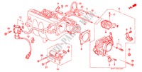 THROTTLE BODY (PGM FI)(2) for Honda CIVIC SHUTTLE 1.6I-4WD 5 Doors 4 speed automatic 1991