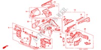 BODY STRUCTURE COMPONENTS (FRONT BULKHEAD) for Honda CIVIC SHUTTLE 1.6I-4WD 5 Doors 5 speed manual 1995