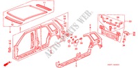 BODY STRUCTURE COMPONENTS (OUTER PANEL) for Honda CIVIC SHUTTLE BEAGLE 5 Doors 5 speed manual 1995