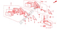 MIRROR for Honda CIVIC SHUTTLE BEAGLE 5 Doors 5 speed manual 1995