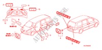 EMBLEM/CAUTION LABEL for Honda ODYSSEY EXI 5 Doors 5 speed automatic 2010