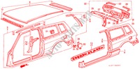 BODY STRUCTURE COMPONENTS (3)(2D) for Honda ACCORD EX 3 Doors 4 speed automatic 1988