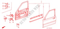 FRONT DOOR PANELS (4D) for Honda ACCORD LX 1600 4 Doors 5 speed manual 1988