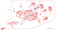 HEADLIGHT (2) for Honda ACCORD LX 1600 4 Doors 5 speed manual 1988