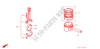 PISTON/CONNECTING ROD for Honda ACCORD EX-2.0I 4 Doors 4 speed automatic 1988